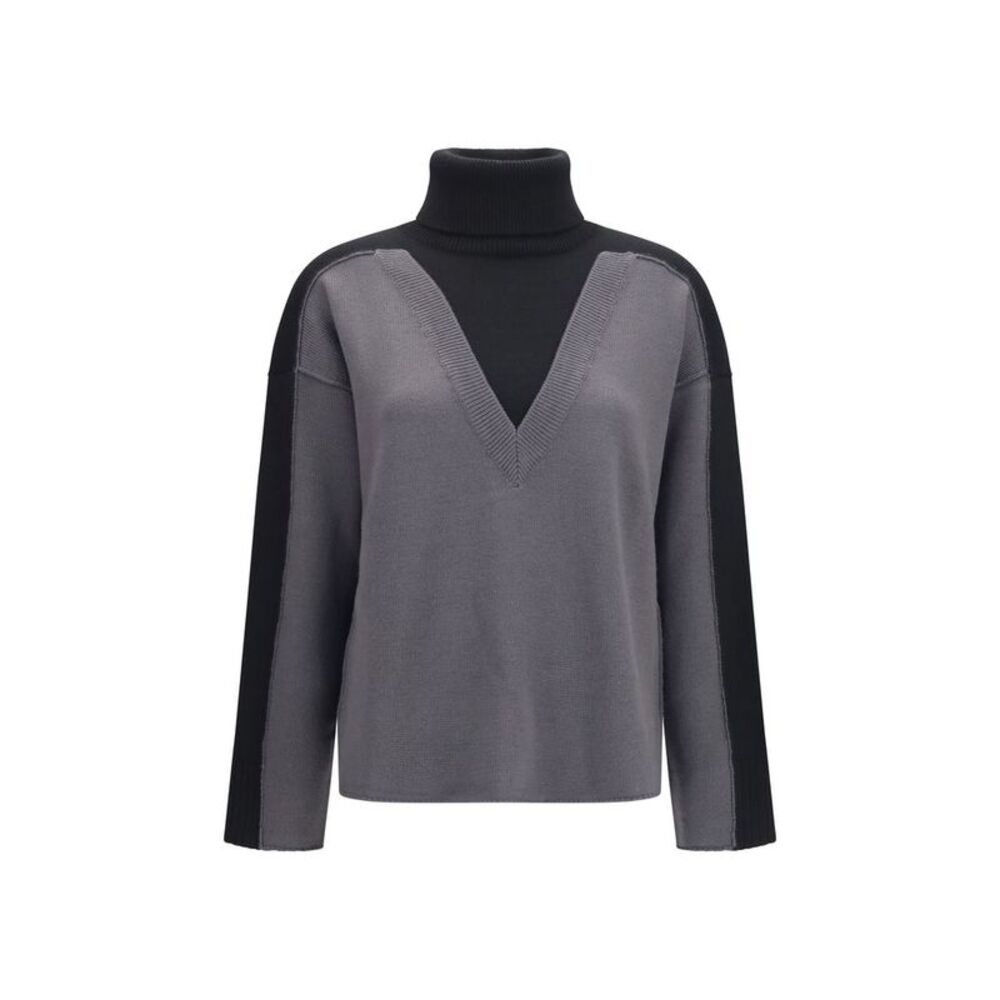 MM6 Black Wool Oves Aries Women's Sweatshirt